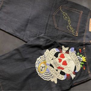 Ed Hardy denim chino shorts new with original tags still attached